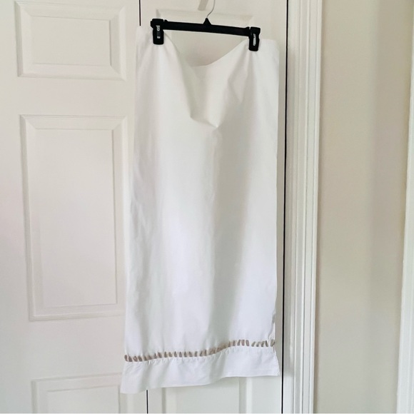 Ballard Looped Hem 1 X King Pillowcase white beige - Picture 4 of 7